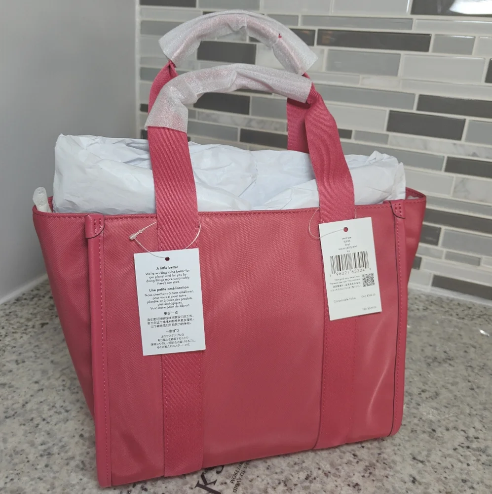 Kate spade Kip Nylon Small Tote (Rose oil, pink)